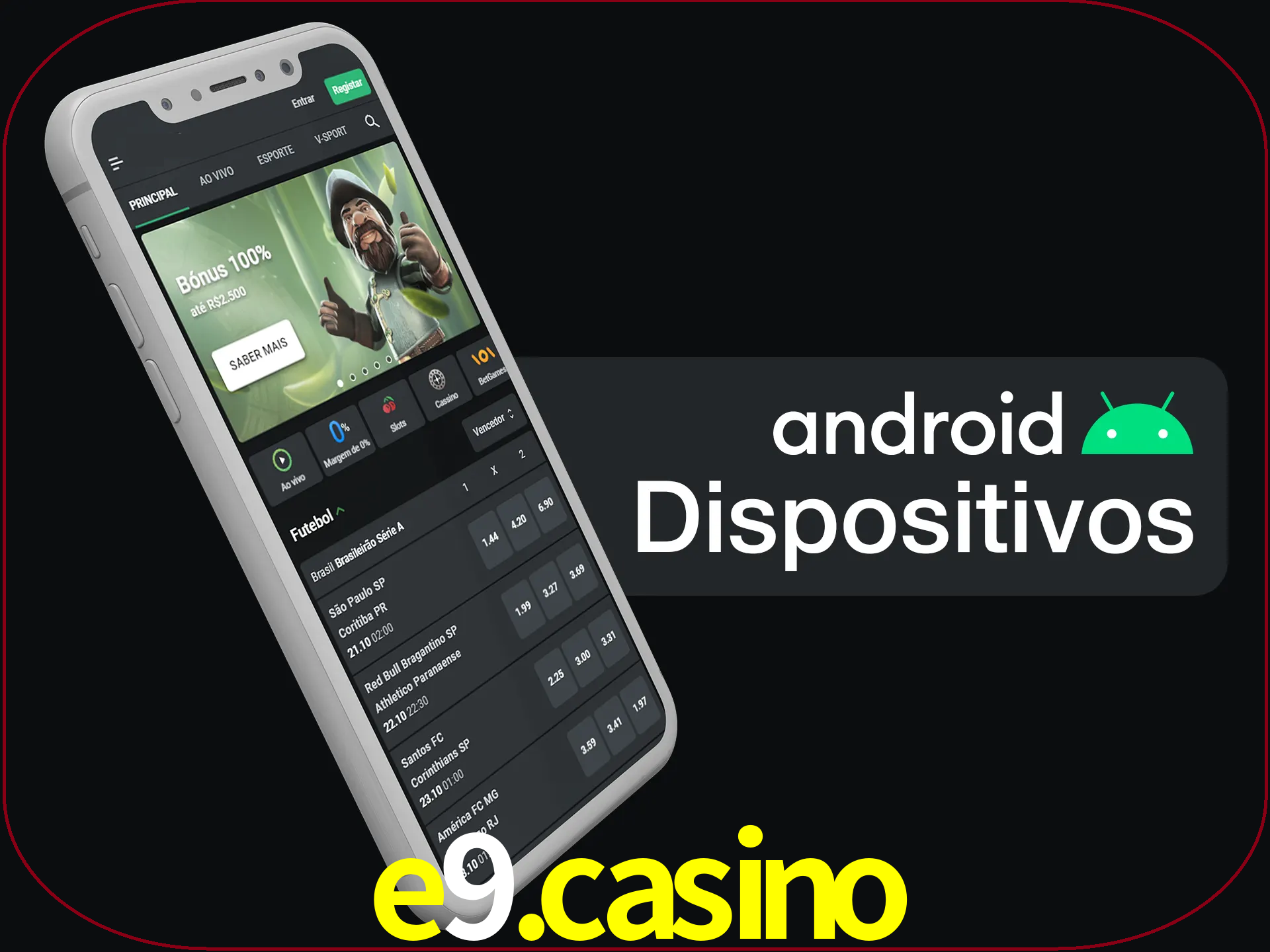O aplicativo suporta a maioria de todos os dispositivos Android.
